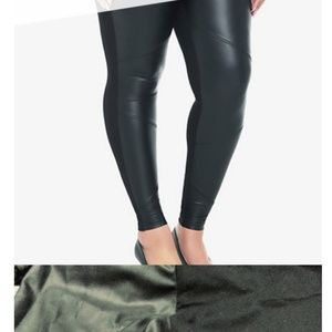 front faux leather leggings never women  size 1